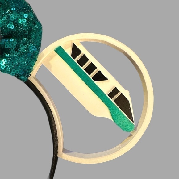 Disney Inspired Handmade Monorail Message 3D Minnie Ears Headband - NWOT - Picture 4 of 5